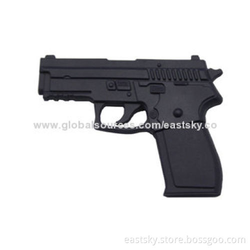 Custom Gun-shaped USB flash drive, made of soft PVC material, OEM orders welcomed